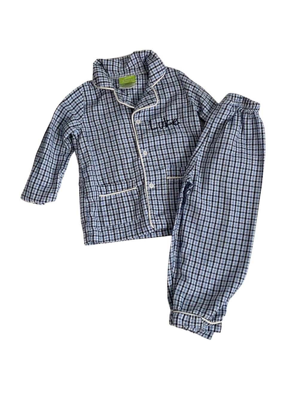 Classic Whimsy "luke" Seersuker 2pc pajama‎ set size 3T